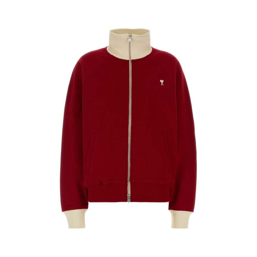 Ami Women Red Cotton Sweatshirt